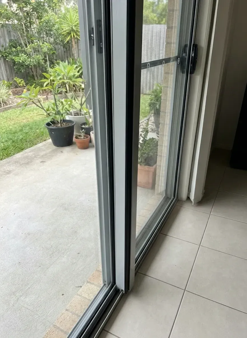 replaced glass sliding door panel in Brisbane home after emergency repair